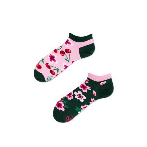 Many Mornings – verrückte, bunte mismatched Sneaker Socken - Cherry Blossom - Kirschblüte - Gr. 35-38