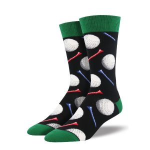 Socksmith - Tee it Up - Golf - Herren Socken - schwarz- Gr. 43 - 46