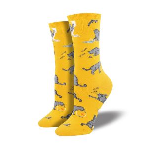 Socksmith - Cativities - Katzen Socken, Damen - gelb - Gr. 39-42
