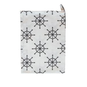 Krasilnikoff Geschirrtuch KW512 Ship Wheel, Schiffrad, Steuerrad, 50x70cm