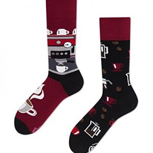 Many Mornings – verrückte, bunte mismatched Socken – Dark Espresso – Espresso Gr. 43-46