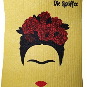 Alison Walton Die Spülfee - Swedish Dishcloth - Frida - 8 Farben - Öko - Spültuch, Spüllappen 17 x 20 cm (Gelb)