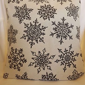 Sprügel - Winterflocken - Kissenhülle 50cm x 50cm - Sekt / Grau