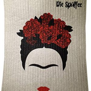 Alison Walton Die Spülfee - Swedish Dishcloth - Frida - 8 Farben - Öko - Spültuch, Spüllappen 17 x 20 cm (Grau)