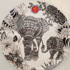 GINGER "Mandala Elephant" - Melamin Teller durchmesser 20,5 cm