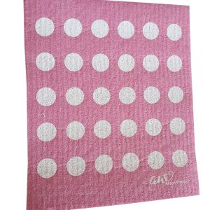 Die Spülfee - swedische Spüllappen - öko spüllappen - Polka Dots, gepunktet - Cerise
