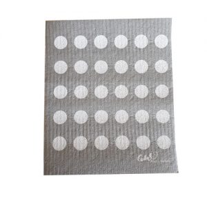 Swedish Dishcloth - Polka Dot -  Öko - Spültuch 17 x 20 cm , Grau