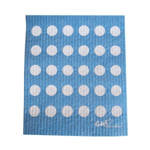Swedish Dishcloth - Polka Dot -  Öko - Spültuch 17 x 20 cm - Blau