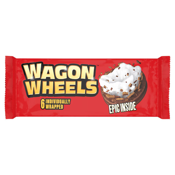 Burton's Wagon Wheels 6 individually wrapped - 6 einzeln verpackte Wagon Wheels - 220g