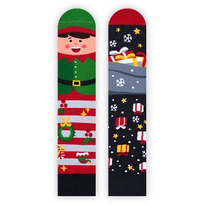 Nanushki -Happy Friends – verrückte, bunte mismatched Socken – Elfis / Weihnachtself – Gr. 40-43