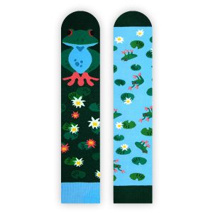 Nanushki -Happy Friends – verrückte, bunte mismatched Socken – Frogilla / Frosch – Gr. 44-46