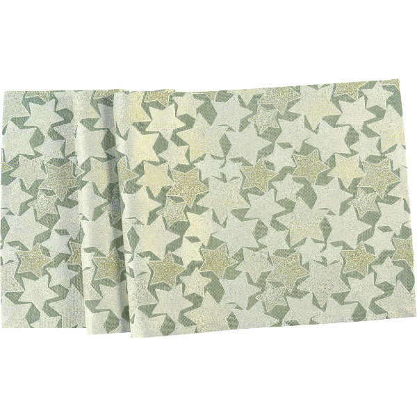 Sander Tischläufer / Table Runner Star Parade Jacquard mit Glanzeffekt 50 x 140cm Farbe