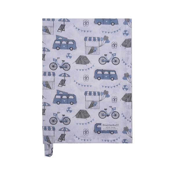 Krasilnikoff – Geschirrtuch KW13365 – Summertime, blue / Sommerzeit, blau