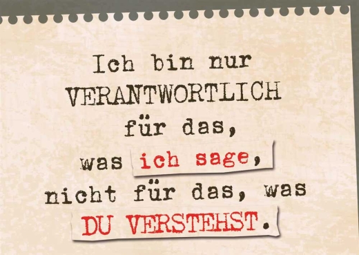 Postkarte - Ich bin nur verantwortlich...