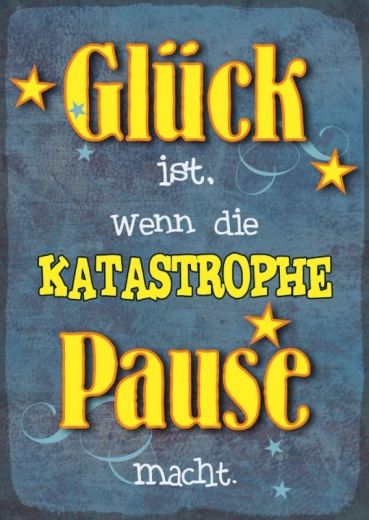Postkarte - Glück - Katastrophe