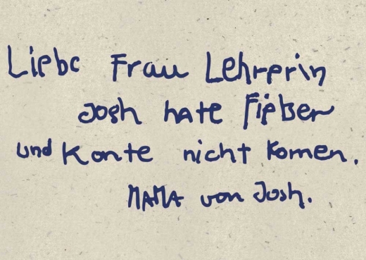 Postkarte - Liebe Frau Lehrerin...