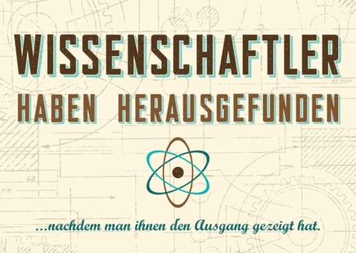 Postkarte - Wissenschaftler