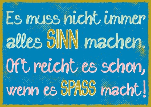 Postkarte - Sinn und Spaß