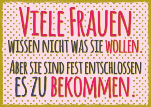 Postkarte - Viele Frauen...