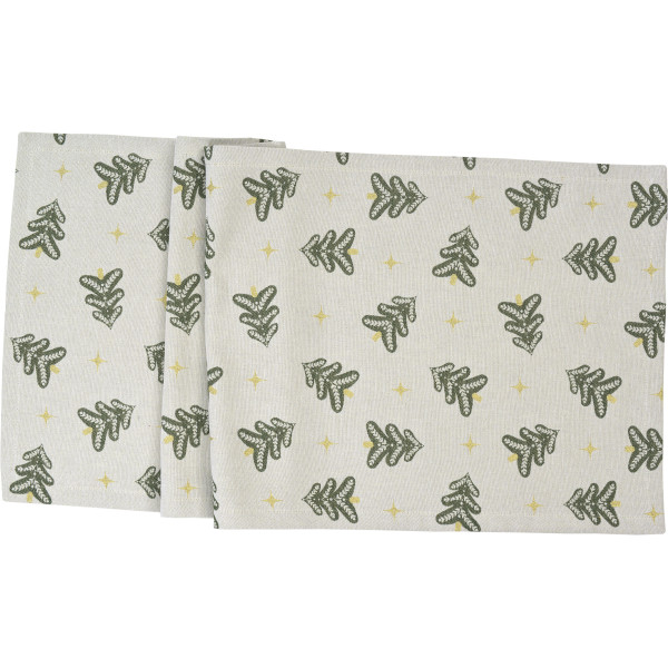 Sander - Tischdecke / Mitteldecke - Barry, Bäume, Farbe: 02, grün, ecru, 85 x 85cm