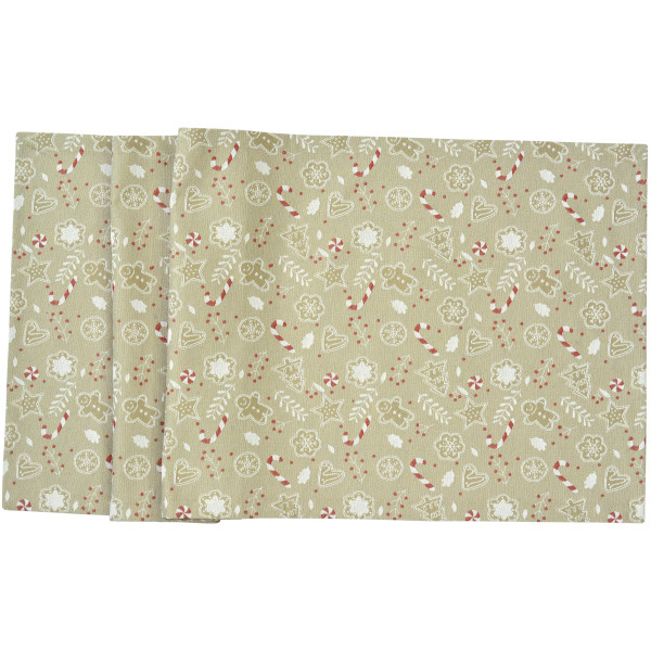 Sander - Tischdecke / Mitteldecke - Ginger Man, 85 x 85cm, Farbe 19, beige, red