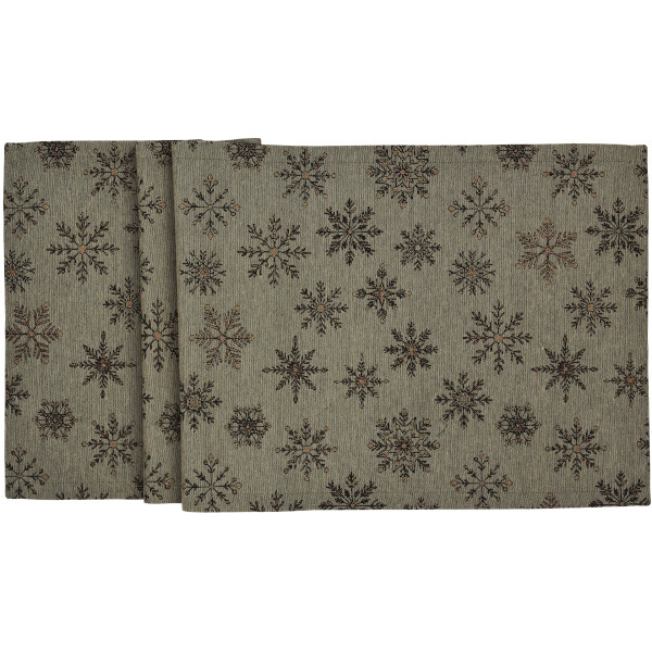 Sander - Tischläufer / Table Runner - Cristallo Buio, 50 x 140cm, Farbe: 08, Coffee