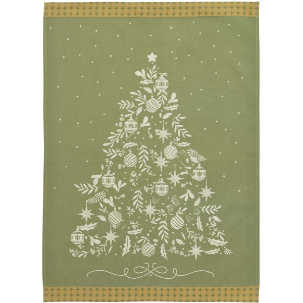 Sander - Geschirrtuch - Weihnachten - Chef Tree, Farbe: 06, olive / olivgrün