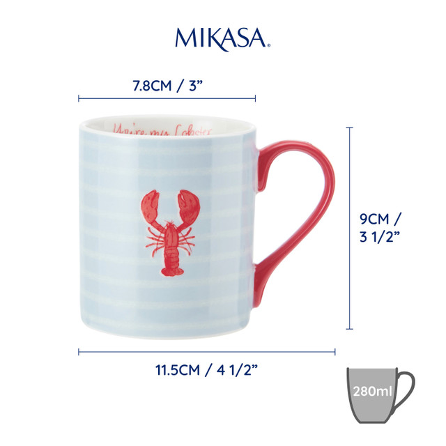 Mikasa - Lobster / Hummer - Porzellan Becher mit geradem Rand, 280ml – Bild 3