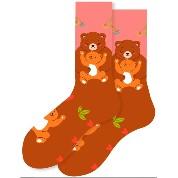 Musthaves – Bunte, lustige  Socken Unisex –Bears / Bär - Einheitsgröße Gr. 36 - 40