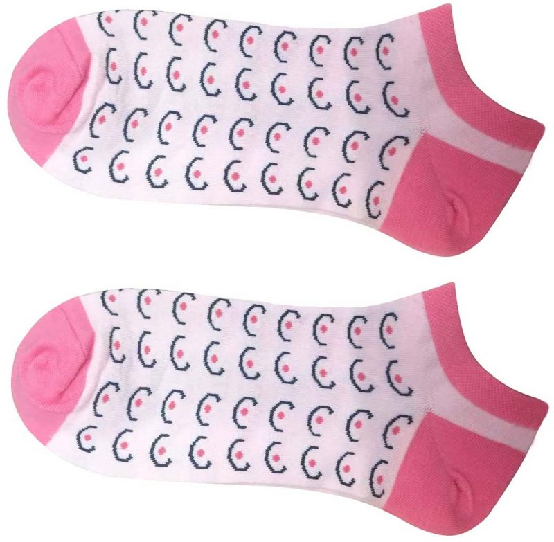 Musthaves – Bunte, lustige Sneaker - Socken Unisex – Boobies / Brüste - Einheitsgröße Gr. 38 - 45