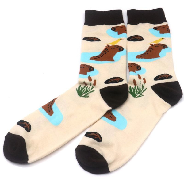 Musthaves – Bunte, lustige  Socken Unisex – Capybara,  - Einheitsgröße Gr. 38 - 43