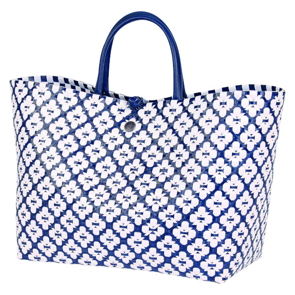Handed By - Motif, Shopper Size L - Farbe: White / Navy