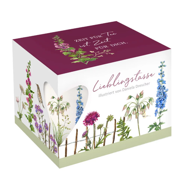 Grätz Verlag - Daniela Drescher - Porzellantasse / Teetasse - Stockrosen – Bild 3