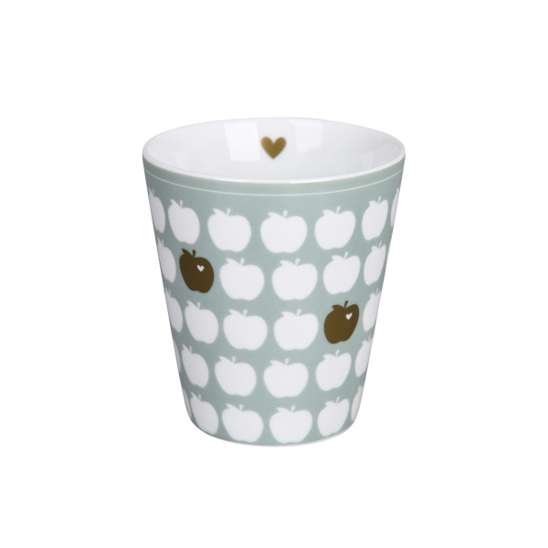 Krasilnikoff  - Happy Mug  HM1159 -  Apples, dusty green - 330ml