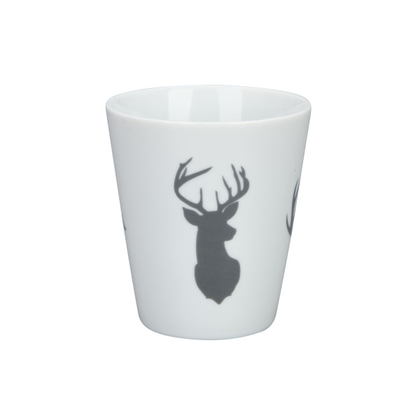Krasilnikoff  - Happy Mug  HM630 -  WInter Lodge - Hirsch / Stag - 330ml