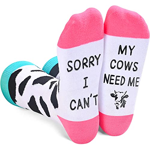 Musthaves – Bunte, lustige  Socken Unisex – Cow / Kuh  - Einheitsgröße Gr. 38 - 45
