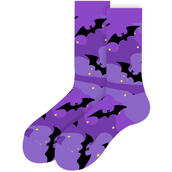 Musthaves – Bunte, lustige  Socken Unisex – Halloween - Bat / Fledermaus  - Einheitsgröße Gr. 38 - 45