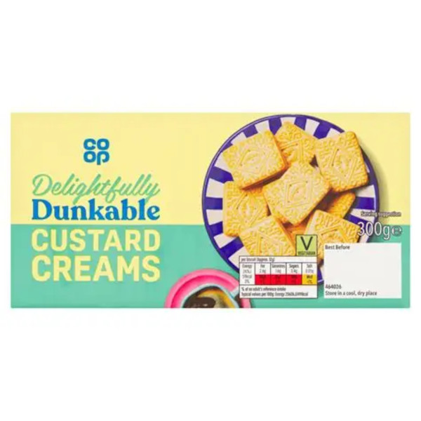 Co-op - Delightfully Dunkable Custard Creams, 300g