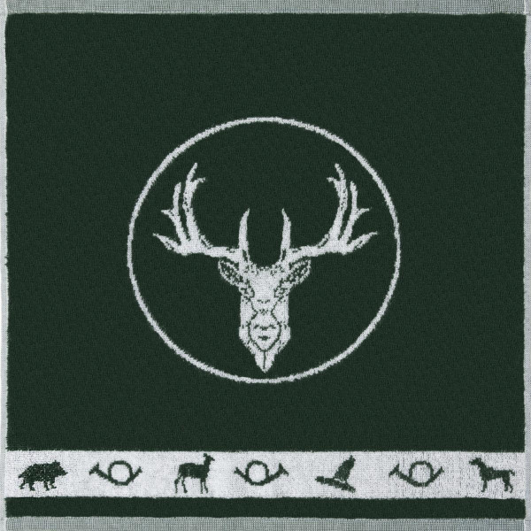 KRACHT  - Küchenhandtuch / Frottee -  Jagd - Grün