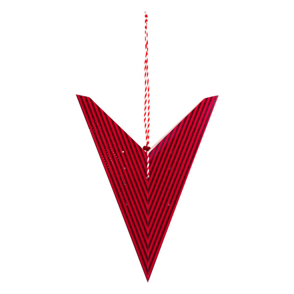 Pip Studio - Paper Christmas Star / Weihnachtsstern, Papierstern Steifen, dunkelrot, 60cm – Bild 2