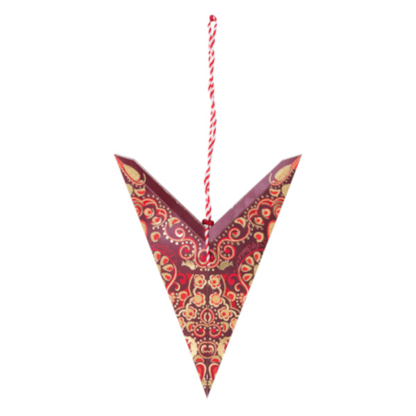 Pip Studio - Paper Christmas Star / Weihnachtsstern, Papierstern Allover print, dunkelrot, 60cm – Bild 3