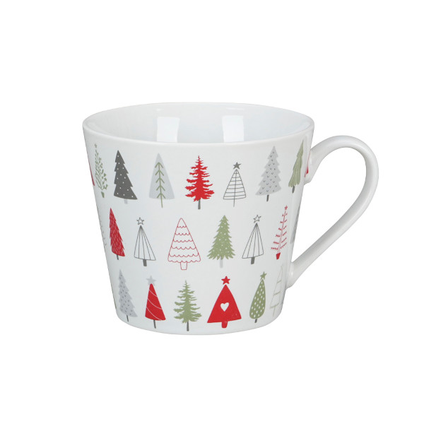 Krasilnikoff - Tasse - Happy Cup - HC1375- Funky Trees / Bäume- Tasse aus Porzellan mit Henkel