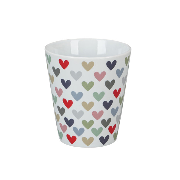 Krasilnikoff - Happy Mug - HM1398 - Harlekin Heart, Bunte Herzen