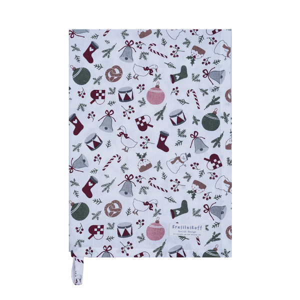 Krasilnikoff – Weihnachts Geschirrtuch KW13550 – Christmas Allover