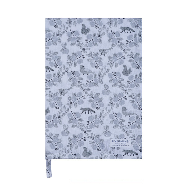 Krasilnikoff – Geschirrtuch KW13620 – Diagonal Animals / Tiere, Grey