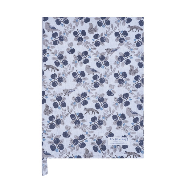 Krasilnikoff – Geschirrtuch KW13625 – Diagonal Animals / Tiere, Blue