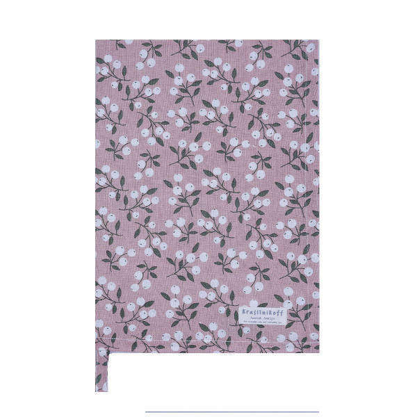 Krasilnikoff – Geschirrtuch KW13673 –Snowberry / Schneebeere, Rose