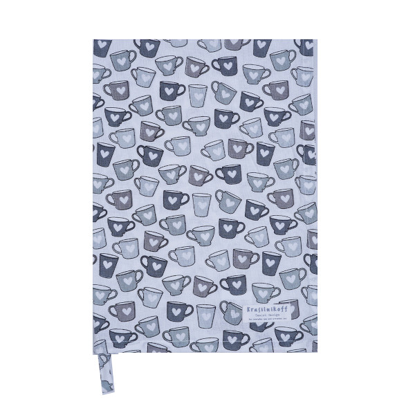 Krasilnikoff – Geschirrtuch KW13710 – Mugs / Becher / Tassen, Grey