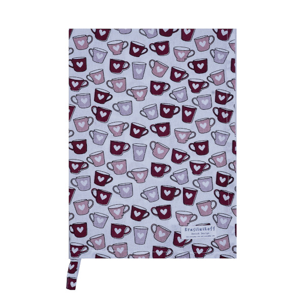 Krasilnikoff – Geschirrtuch KW13717 – Mugs / Becher / Tassen, Red
