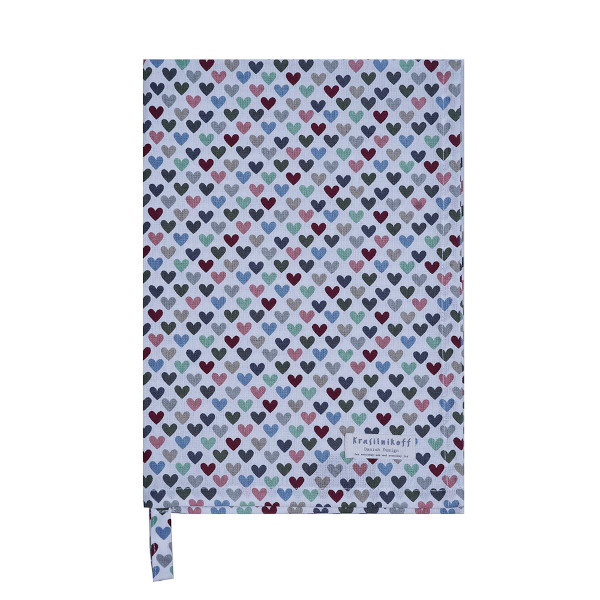 Krasilnikoff – Geschirrtuch KW13721 - Harlekin Hearts / Herzen